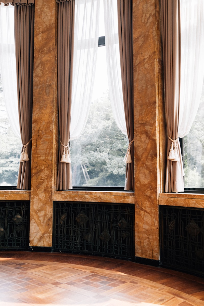 Elegant sheer curtains in a luxury interior